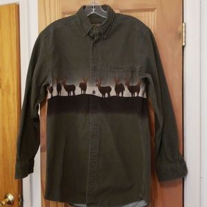 Woolrich Flannel Deer Print Sz.M